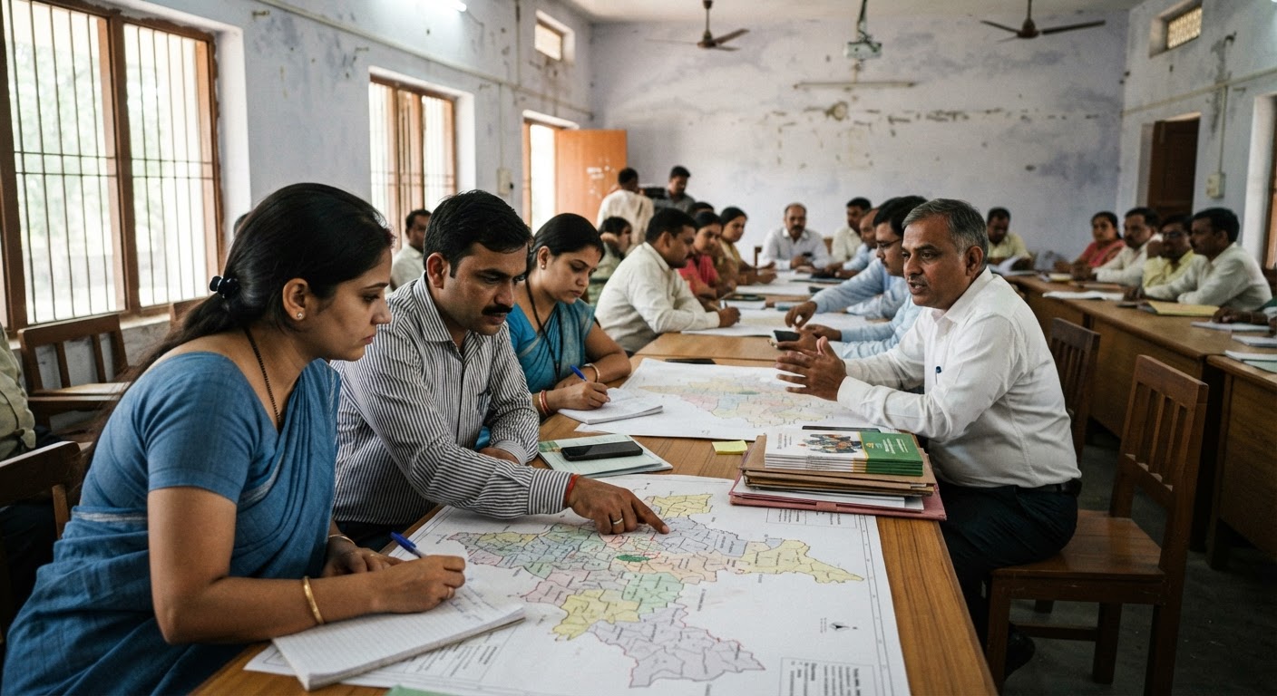 खगड़िया के मानसी प्रखंड कार्यालय में हुआ परिसीमन का जरूरी प्रशिक्षण