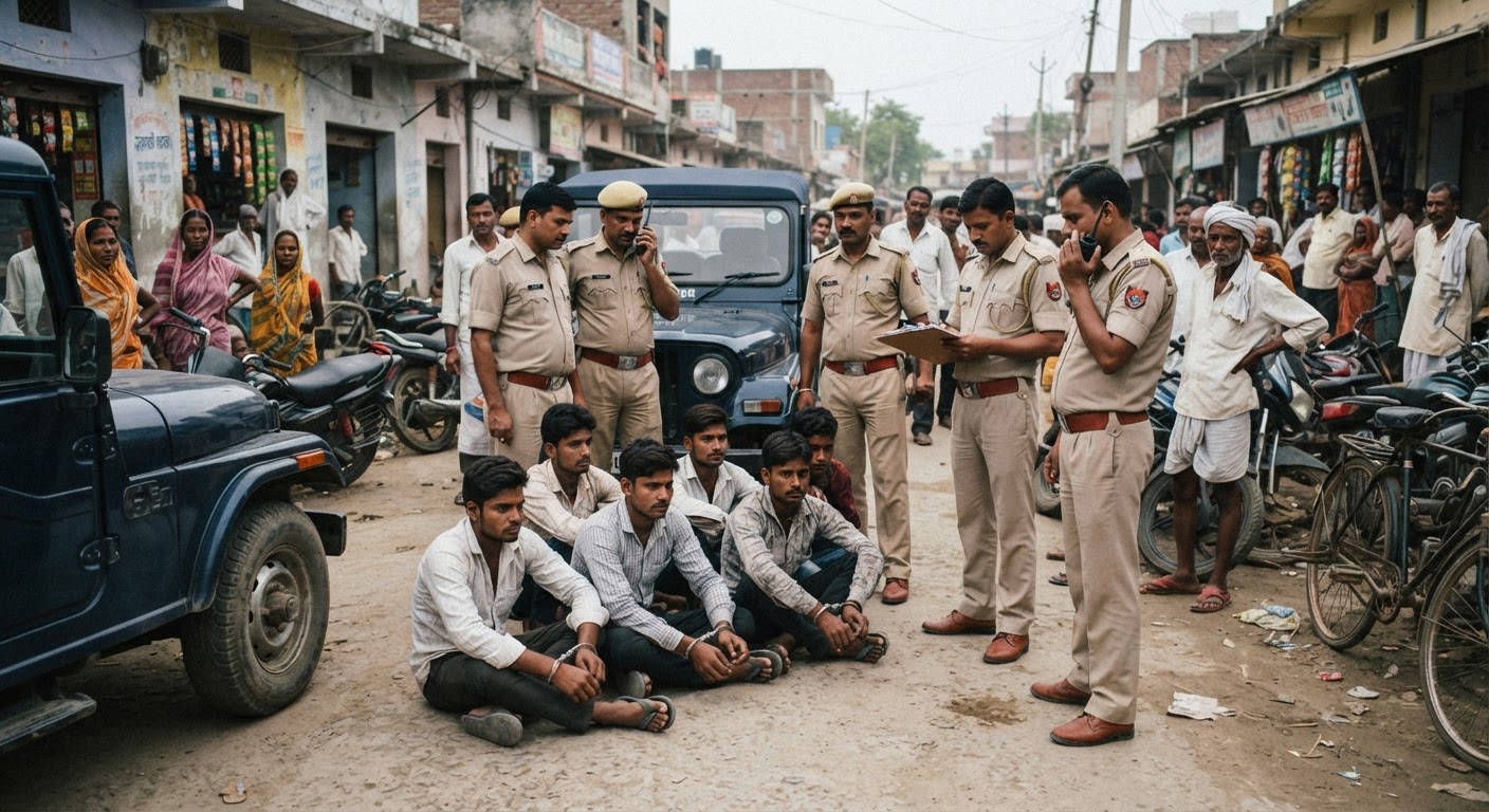 चौथम पुलिस की बड़ी कार्रवाई, पिपरा बाजार से पांच युवक गिरफ्तार