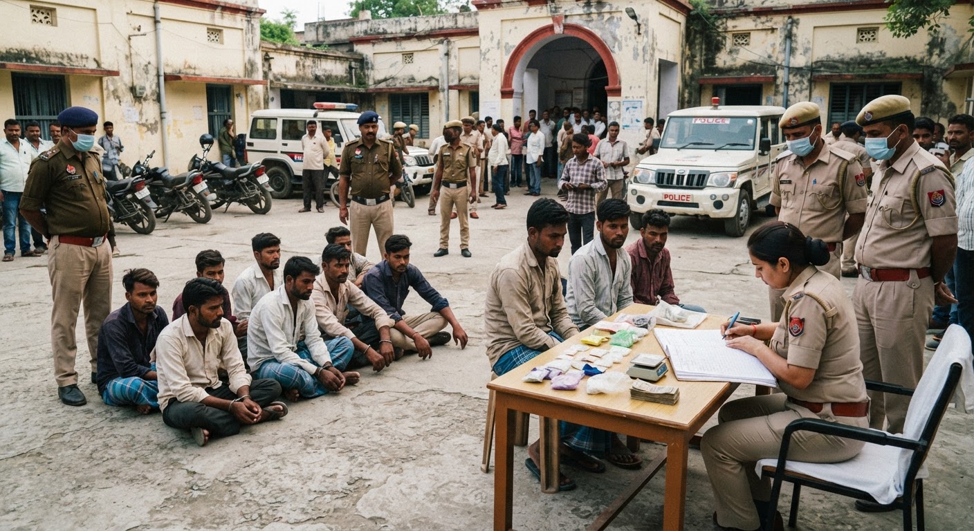 किशनगंज पुलिस की बड़ी कार्रवाई: एक हफ्ते में 58 आरोपी गिरफ्तार और नशीले पदार्थ जब्त