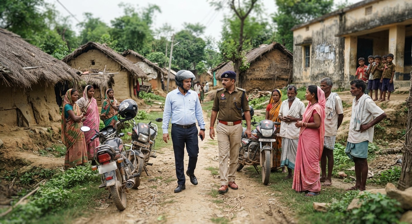 अनोखी पहल: अधिकारियों ने बाइक से किया डल्लेगांव पंचायत का दौरा, दिए बड़े निर्देश