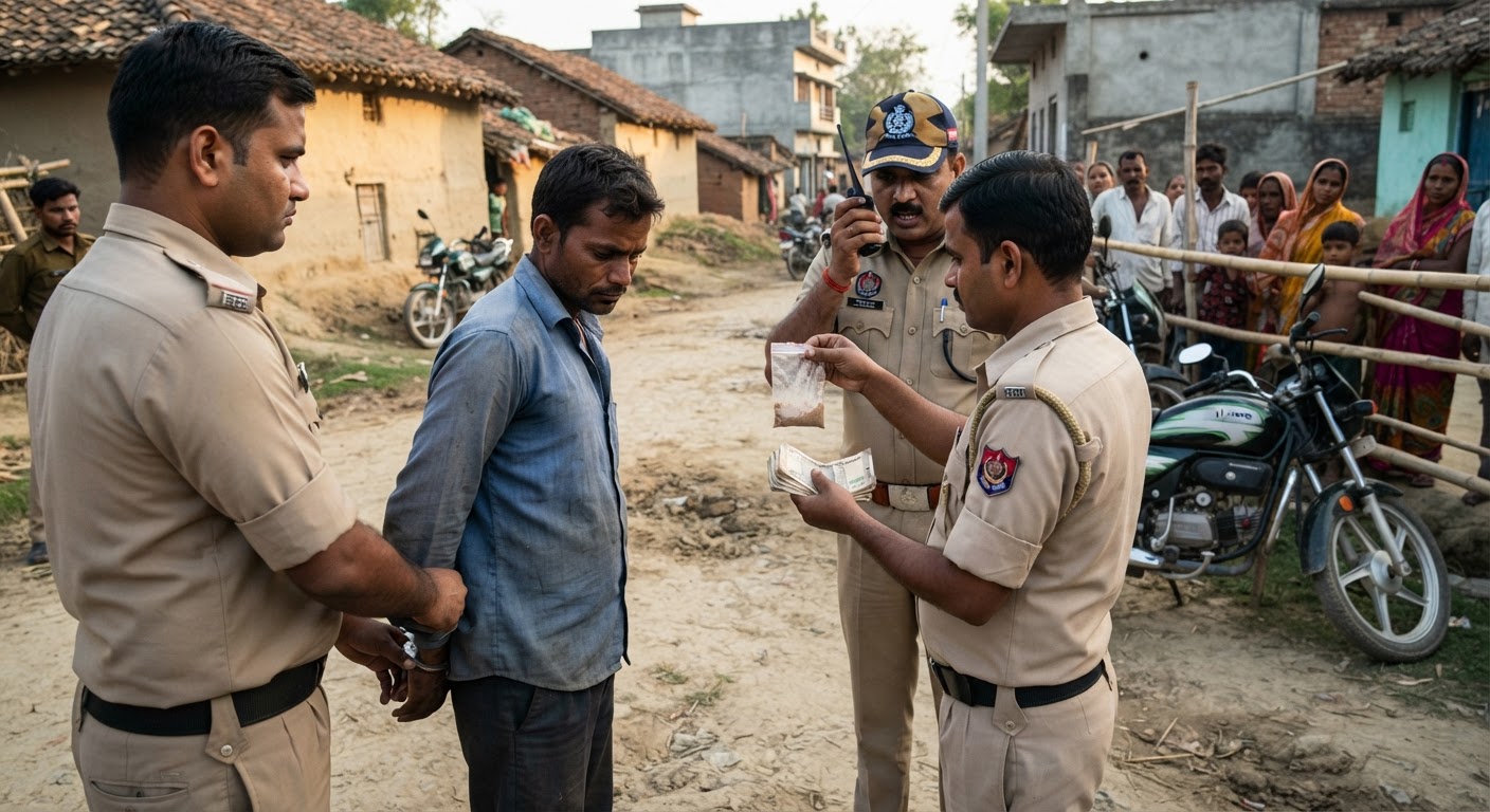 भागलपुर में पुलिस ने पकड़ा ब्राउन शुगर तस्कर