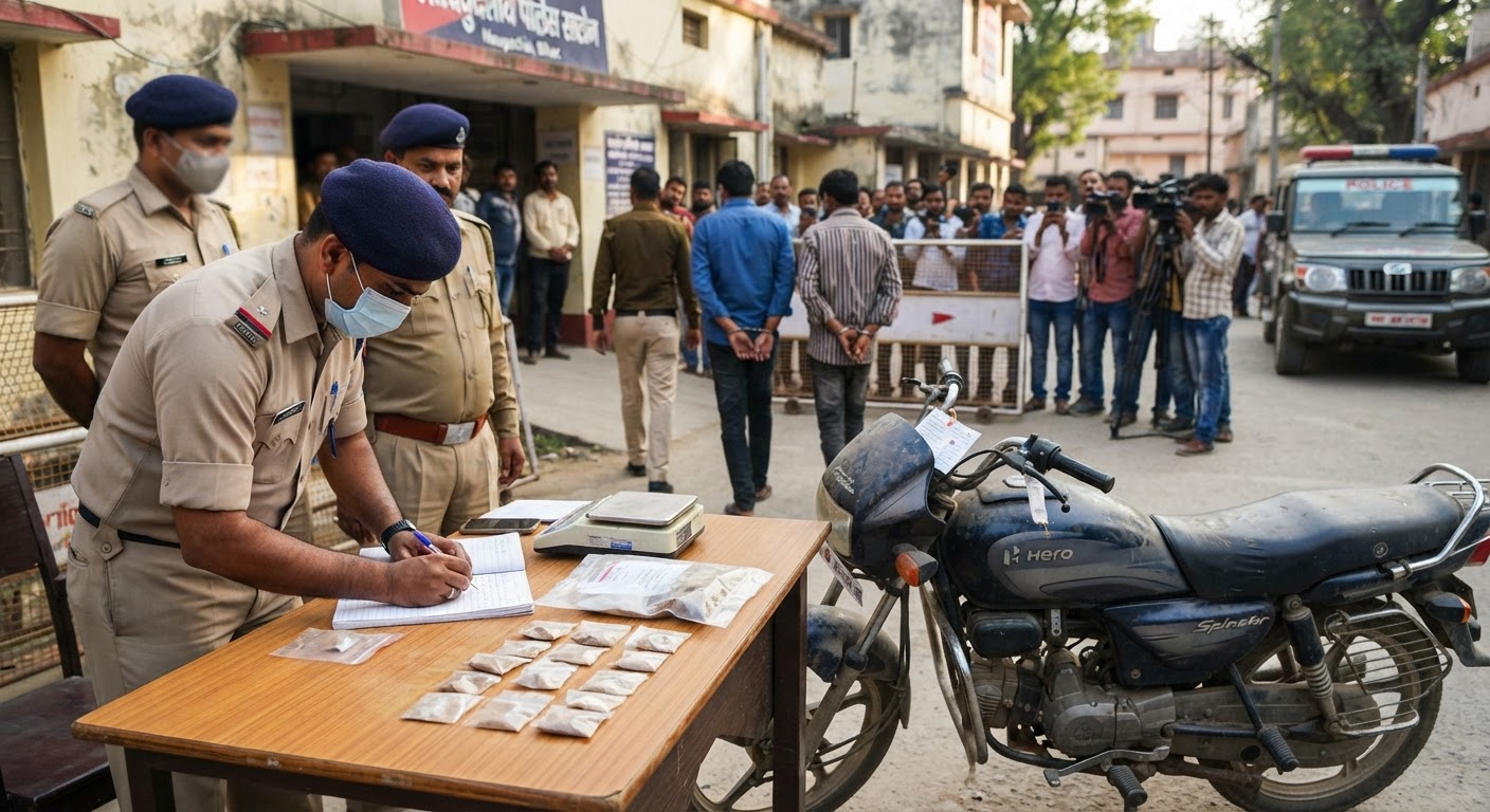 नौगछिया पुलिस की बड़ी कार्रवाई, 70 लाख की स्मैक के साथ दो गिरफ्तार
