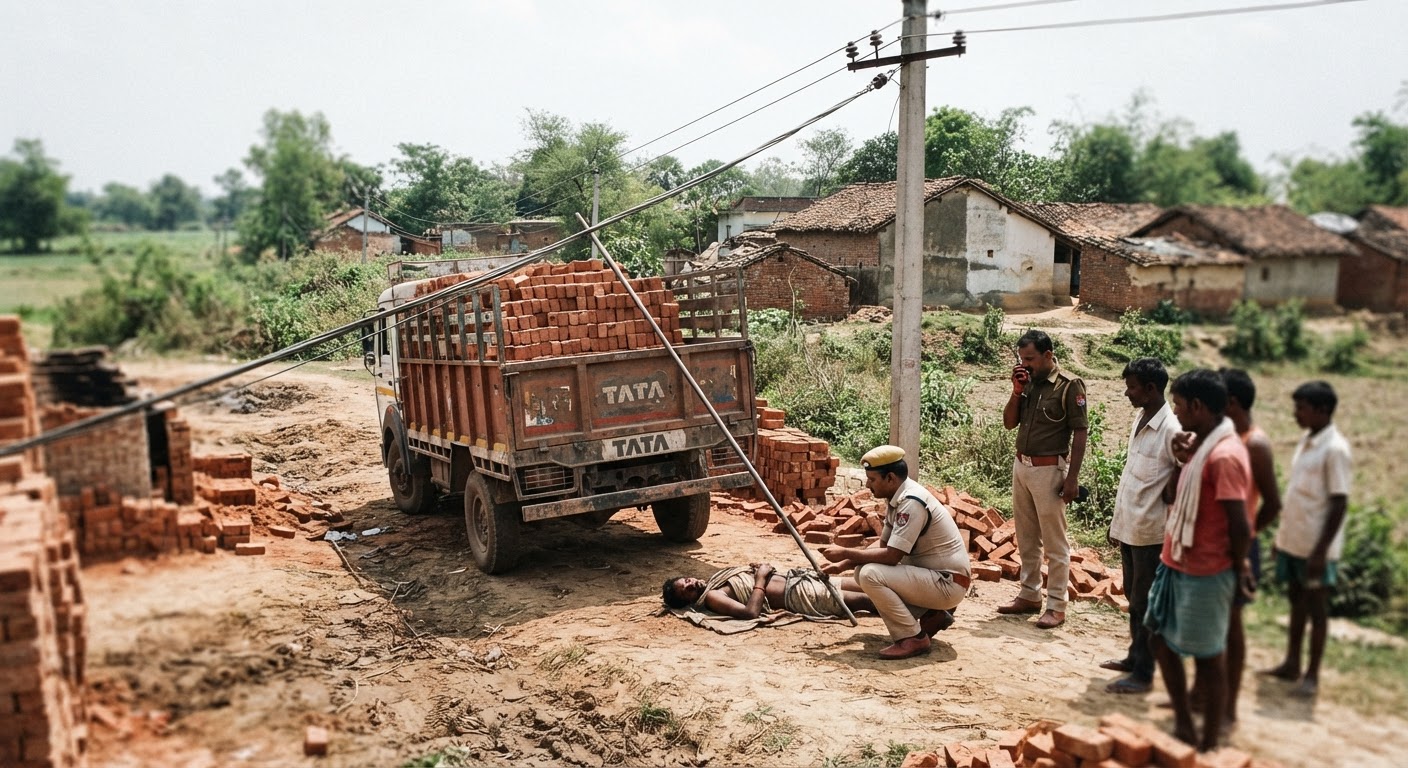 बांका में दर्दनाक हादसा: ईंट उतारते समय हाईटेंशन तार की चपेट में आने से मजदूर की मौत