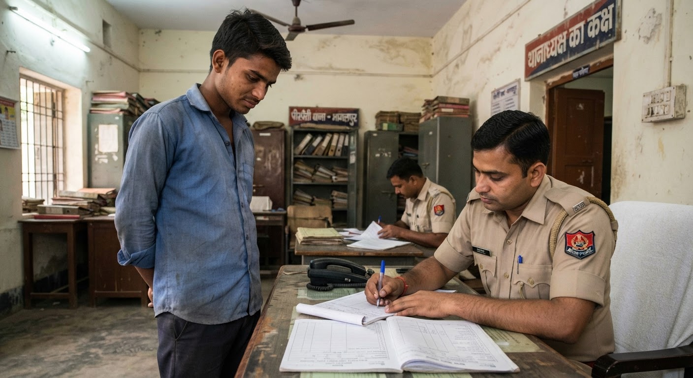भागलपुर के पीरपैंती थाना परिसर में पान खाना पड़ा भारी, COTPA कानून के तहत कटा चालान