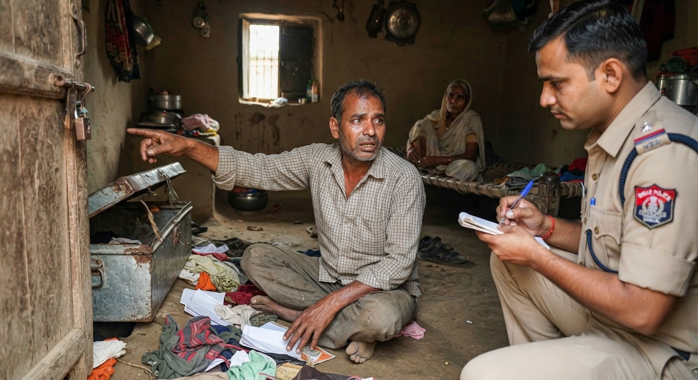 भागलपुर में बड़ी चोरी, पीड़ित को धमकी भी दी