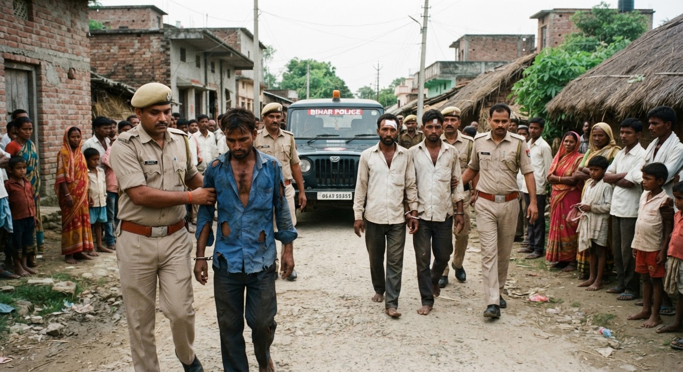 kursela mein khuni jhadap par badi karyawai, char giraftar