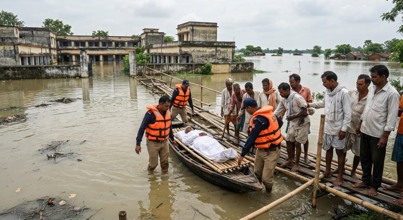 खगड़िया में बड़ा हादसा, बाढ़ के पानी में डूबने से 60 साल के बुजुर्ग की दर्दनाक मौत