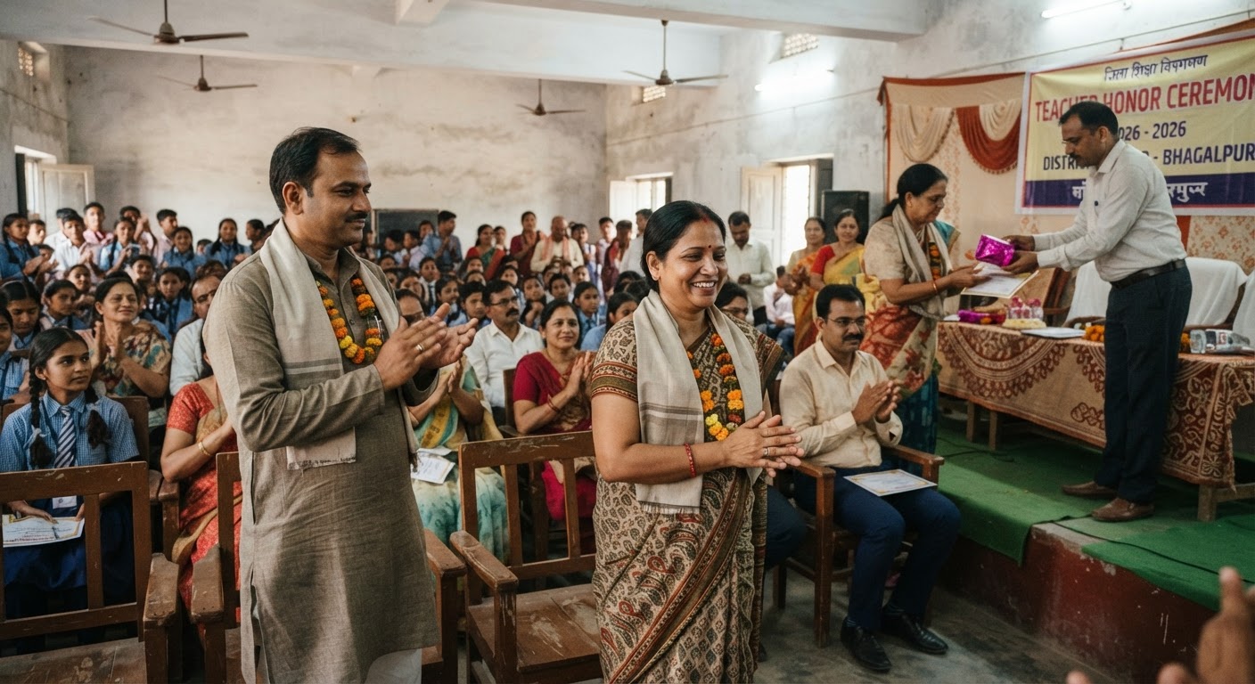 शबाश! भागलपुर में शिक्षा में सुधार लाने वाले 25 शिक्षक सम्मानित
