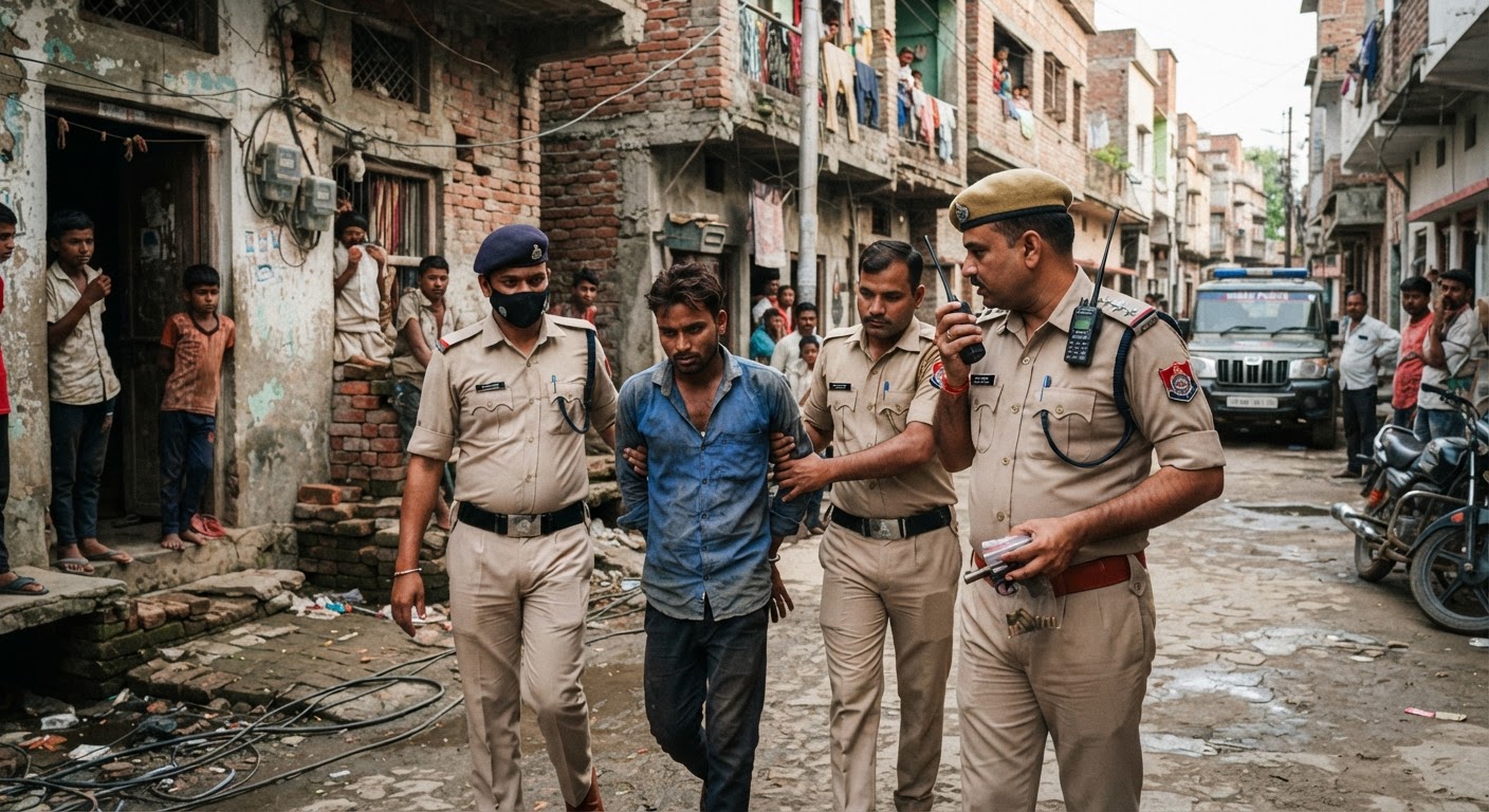 भागलपुर में गुप्त सूचना पर पुलिस ने देसी कट्टा के साथ एक युवक को पकड़ा