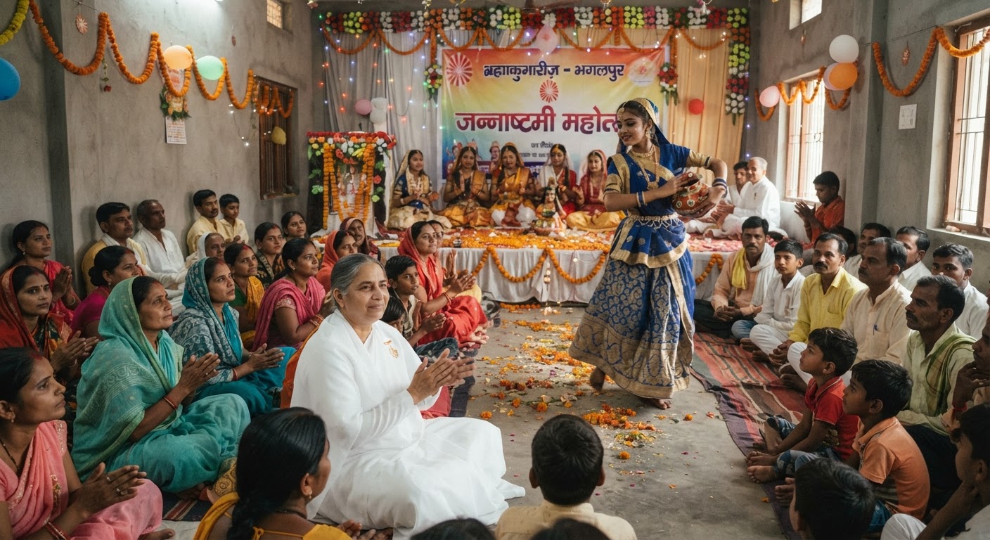 श्रीमद्भागवत कथा और झांकी: भागलपुर में धूमधाम से मनाई गई जन्माष्टमी