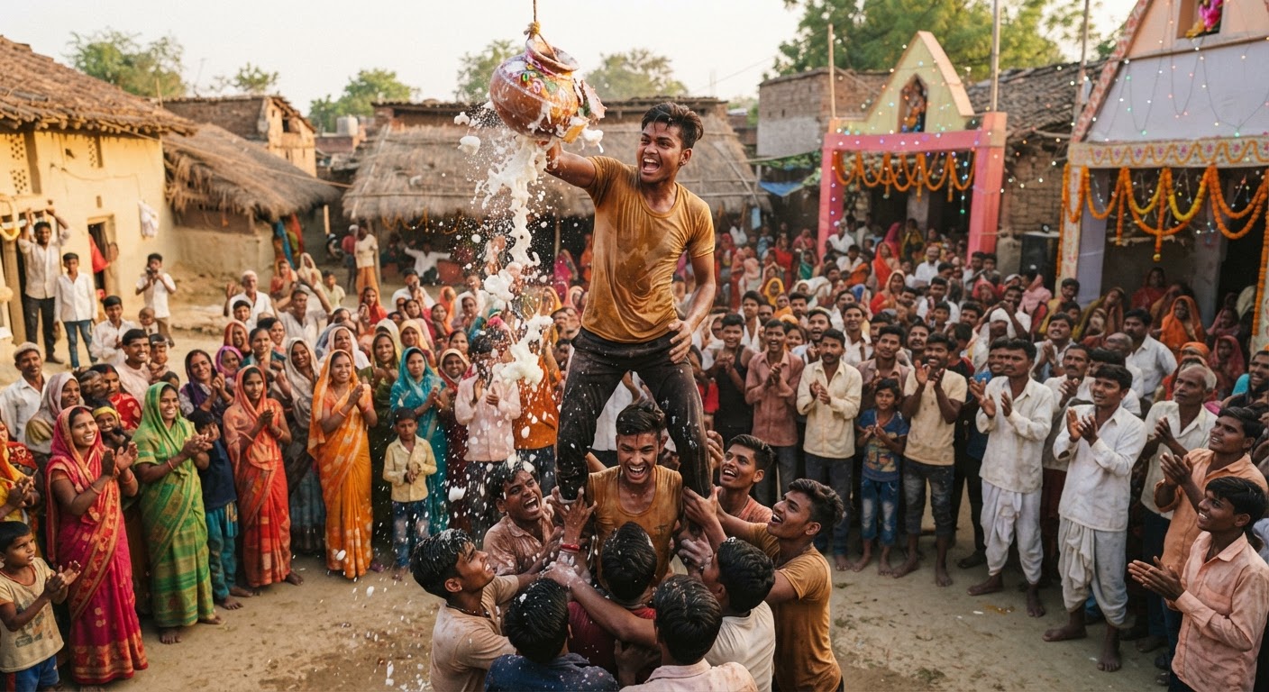 भागलपुर के साधोपुर में प्रिंस ग्रुप ने जीती मटका भेदन प्रतियोगिता