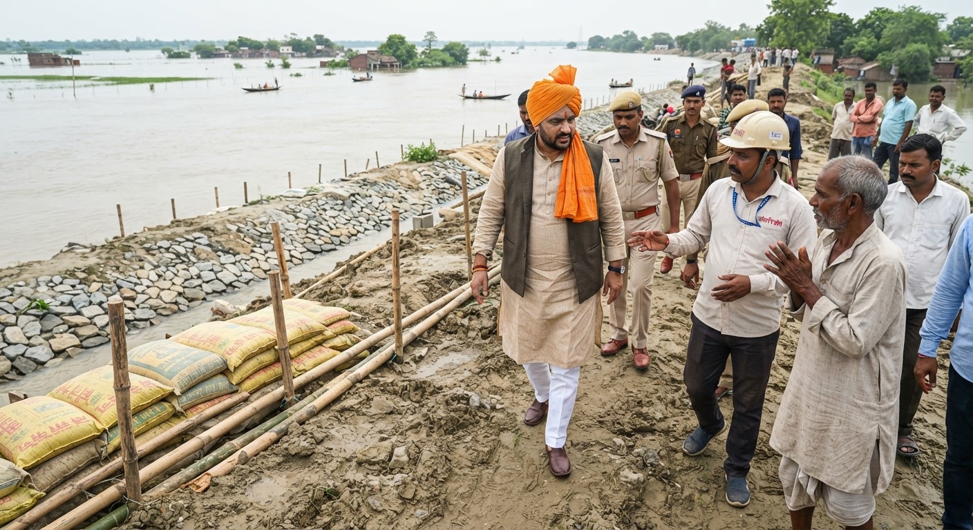 बिहार के डिप्टी सीएम सम्राट चौधरी ने भागलपुर में बाढ़ प्रभावित क्षेत्रों का किया हवाई सर्वेक्षण