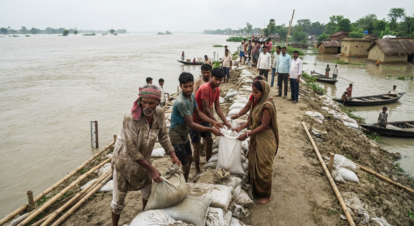 गंगा नदी का जलस्तर 2021 के रिकॉर्ड के करीब