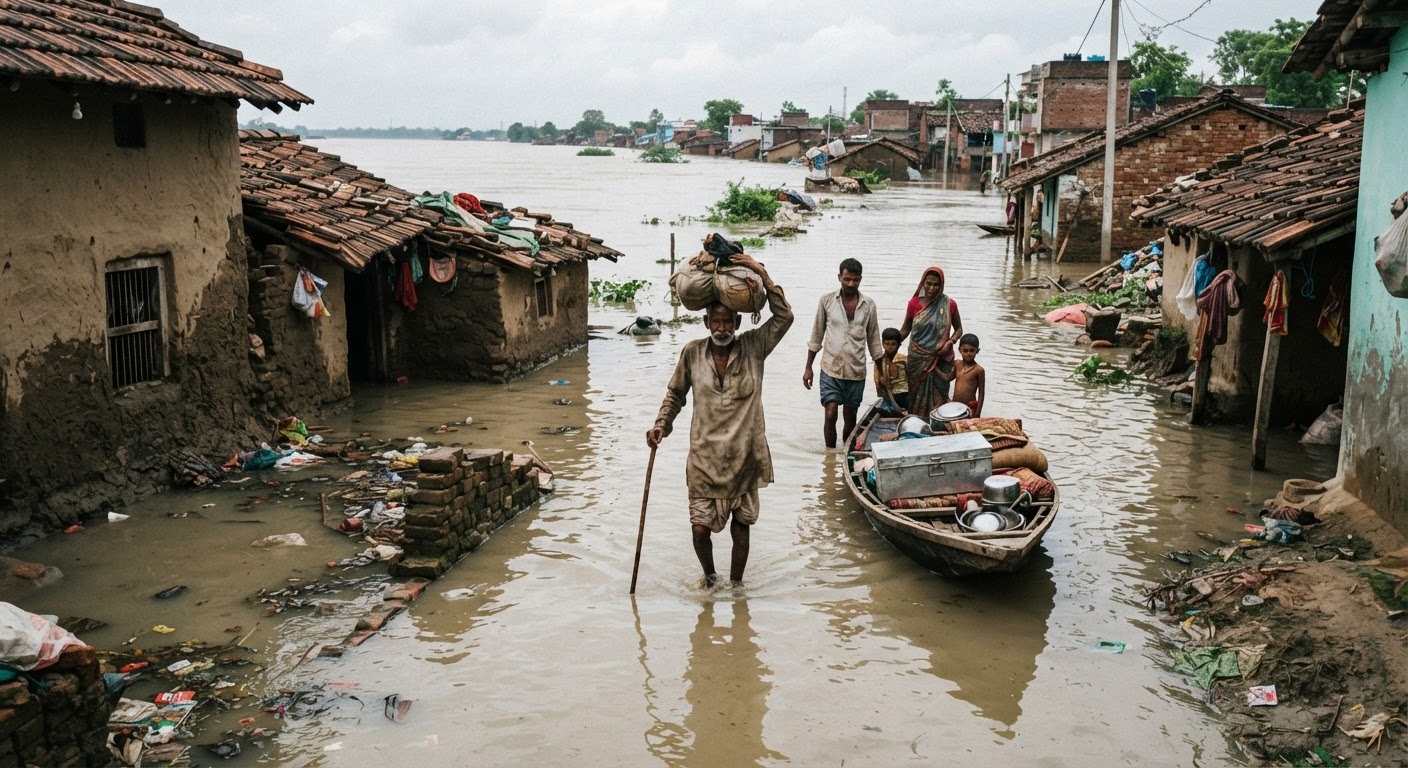 गंगा का बढ़ता पानी बना आफत! भागलपुर के गोराडीह में कई गांव डूबे
