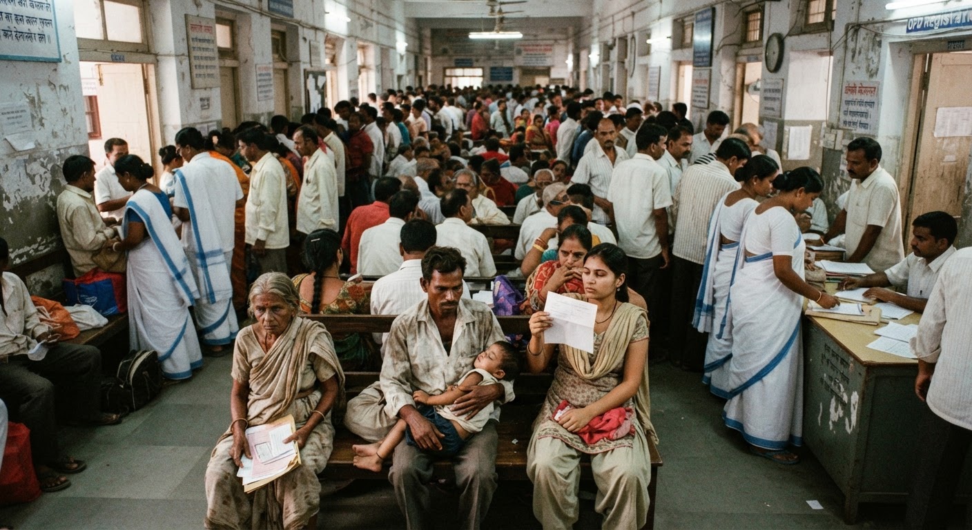 मायागंज और सदर अस्पताल में उमड़ी मरीजों की भारी भीड़