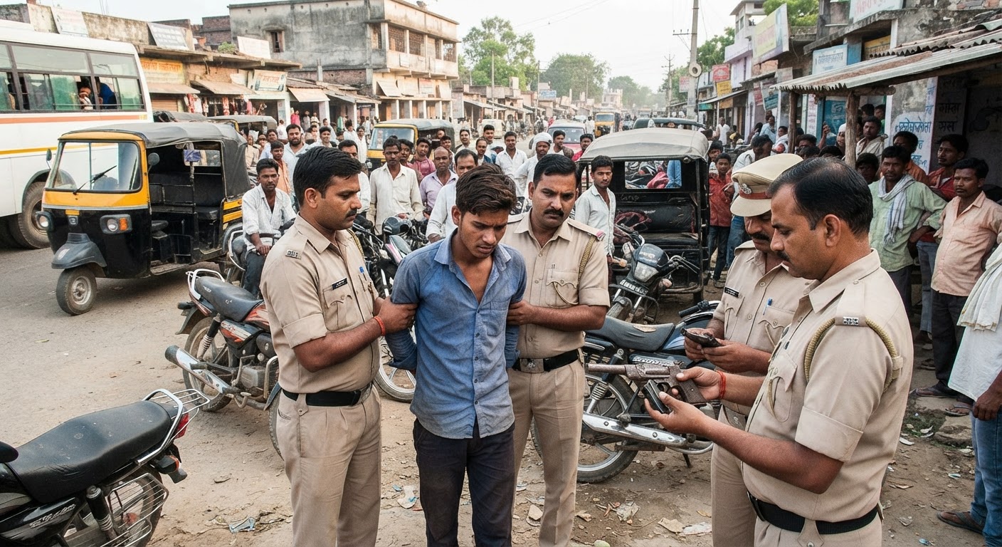 भागलपुर बस स्टैंड के पास से अवैध हथियार के साथ एक युवक गिरफ्तार