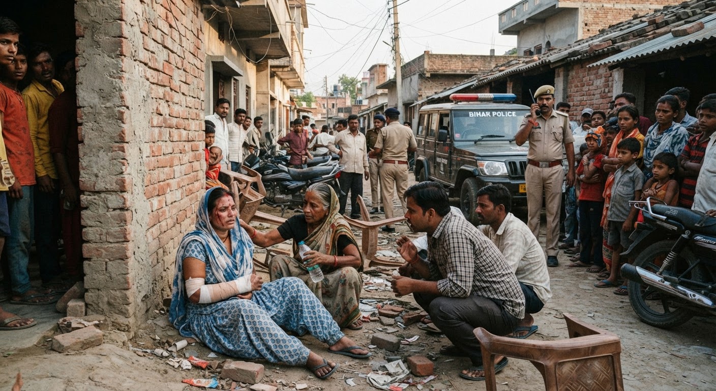 अरेरिया में खूनी संघर्ष, आपसी विवाद में महिला गंभीर रूप से घायल