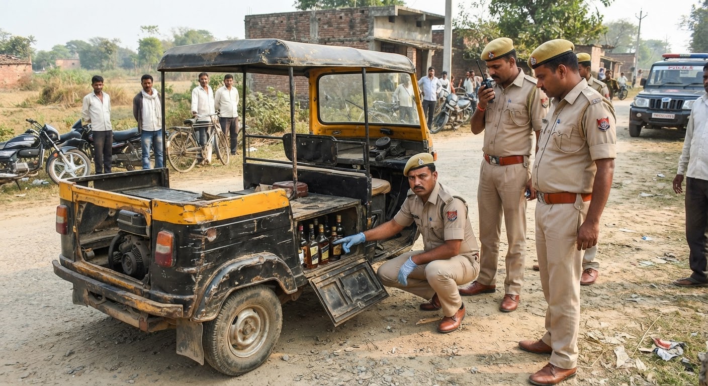 भागलपुर में ऑटो के अंदर तहखाना बनाकर हो रही थी शराब तस्करी, पुलिस ने किया बड़ा खुलासा