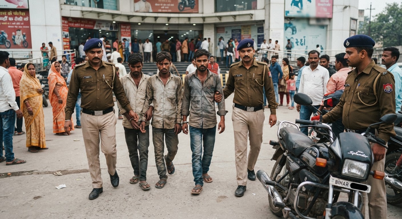 भागलपुर मॉल बाइक चोरी: पुलिस ने पकड़े तीन शातिर