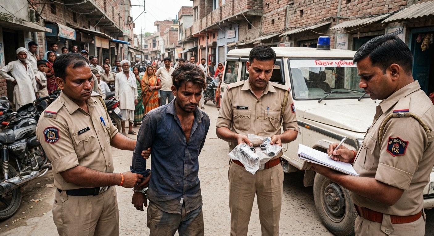 सुल्तानगंज पुलिस ने पकड़ा बड़ा अपराधी, दो अवैध पिस्तौल और जिंदा कारतूस बरामद