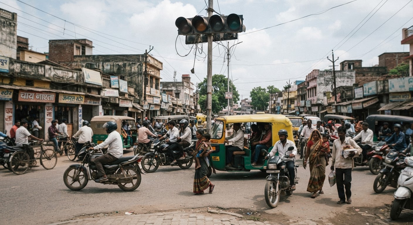 भागलपुर के तिलकामांझी चौक पर तीन महीने से खराब पड़ा है ट्रैफिक लाइट