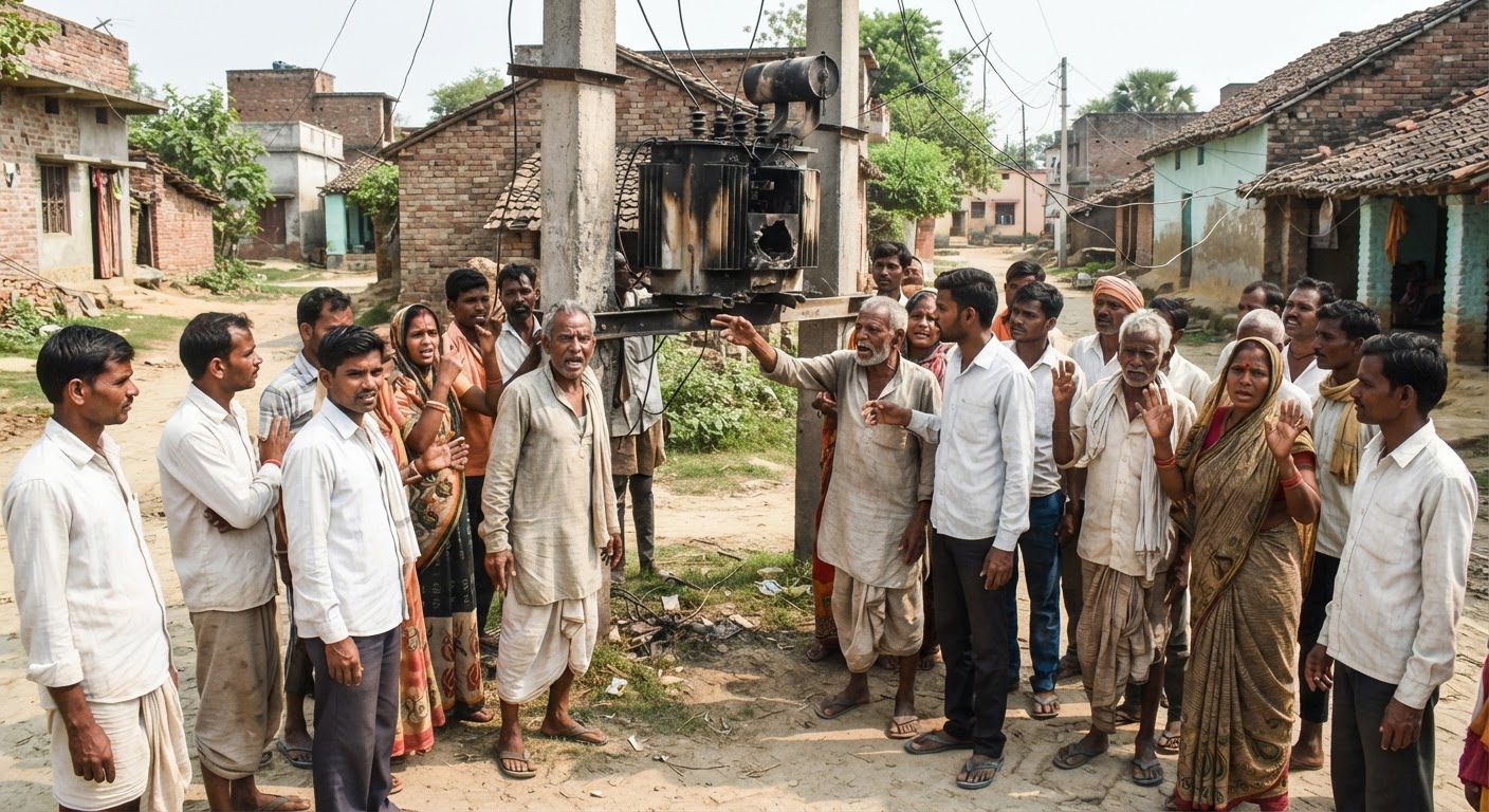 बांका में ट्रांसफार्मर जलने से भड़के लोग, अंधेरे में रहने को मजबूर