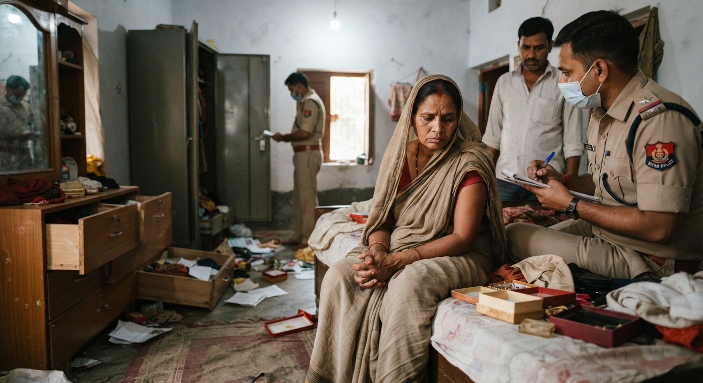 भागलपुर में बड़ी वारदात: महिला को बंधक बनाकर डेढ़ लाख के गहने लूटे