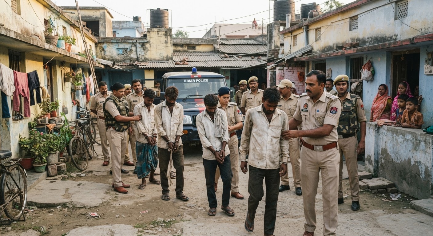 भागलपुर में 15 लाख की चोरी का पर्दाफाश, पुलिस ने आठ गिरफ्तार किए