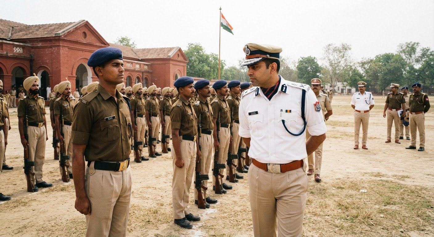 भागलपुर में सिटी एसपी अतुलश झा ने किया वीकली पुलिस परेड का निरीक्षण