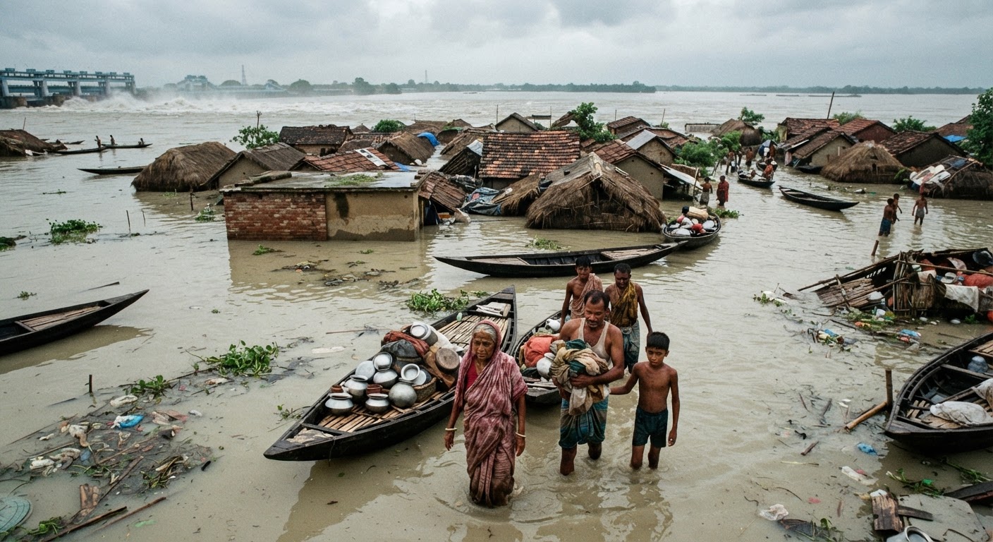फरक्का बैराज का बैकवाटर इफेक्ट: बिहार और बंगाल में बाढ़ का संकट गहराया