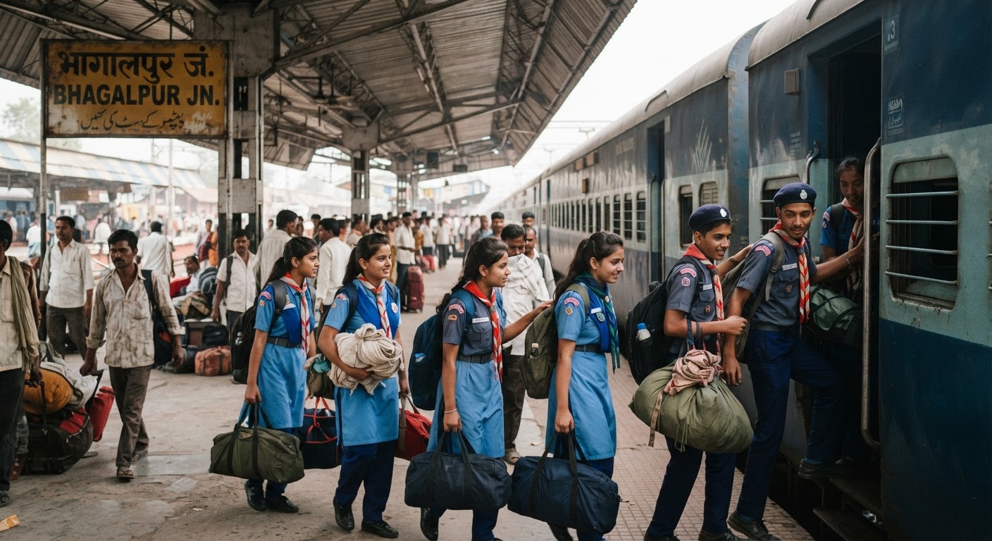 भागलपुर से आपदा मित्र ट्रेनिंग के लिए युवाओं की टीम पटना रवाना