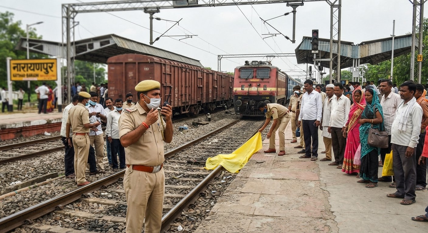 बड़ी खबर: नारायणपुर रेलवे स्टेशन पर मालगाड़ी की चपेट में आने से युवक की दर्दनाक मौत