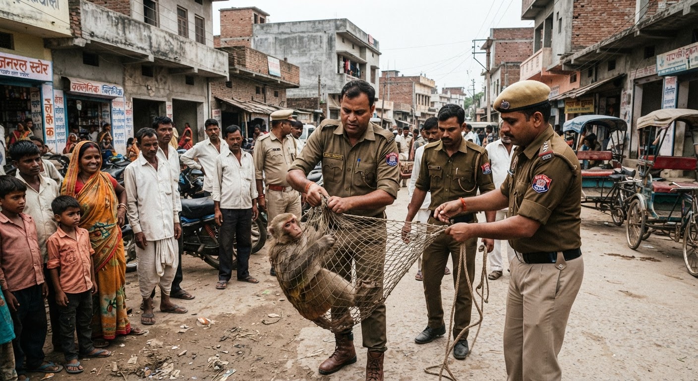 बांका के शंभूगंज में आतंक मचाने वाला बंदर आखिरकार काबू में