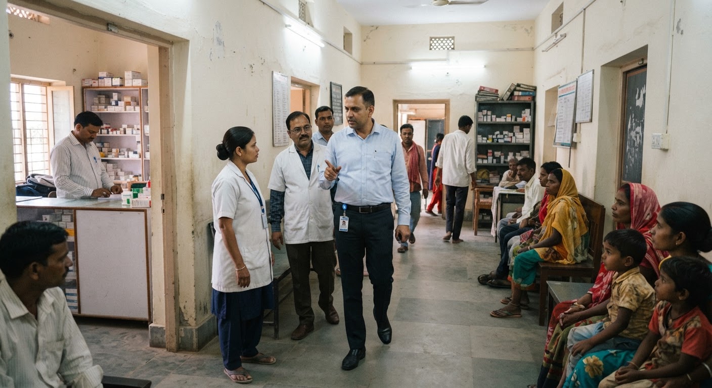 जिलाधिकारी विनोद दुहान ने कुरसाकांटा पीएचसी और सीएचसी का किया औचक निरीक्षण