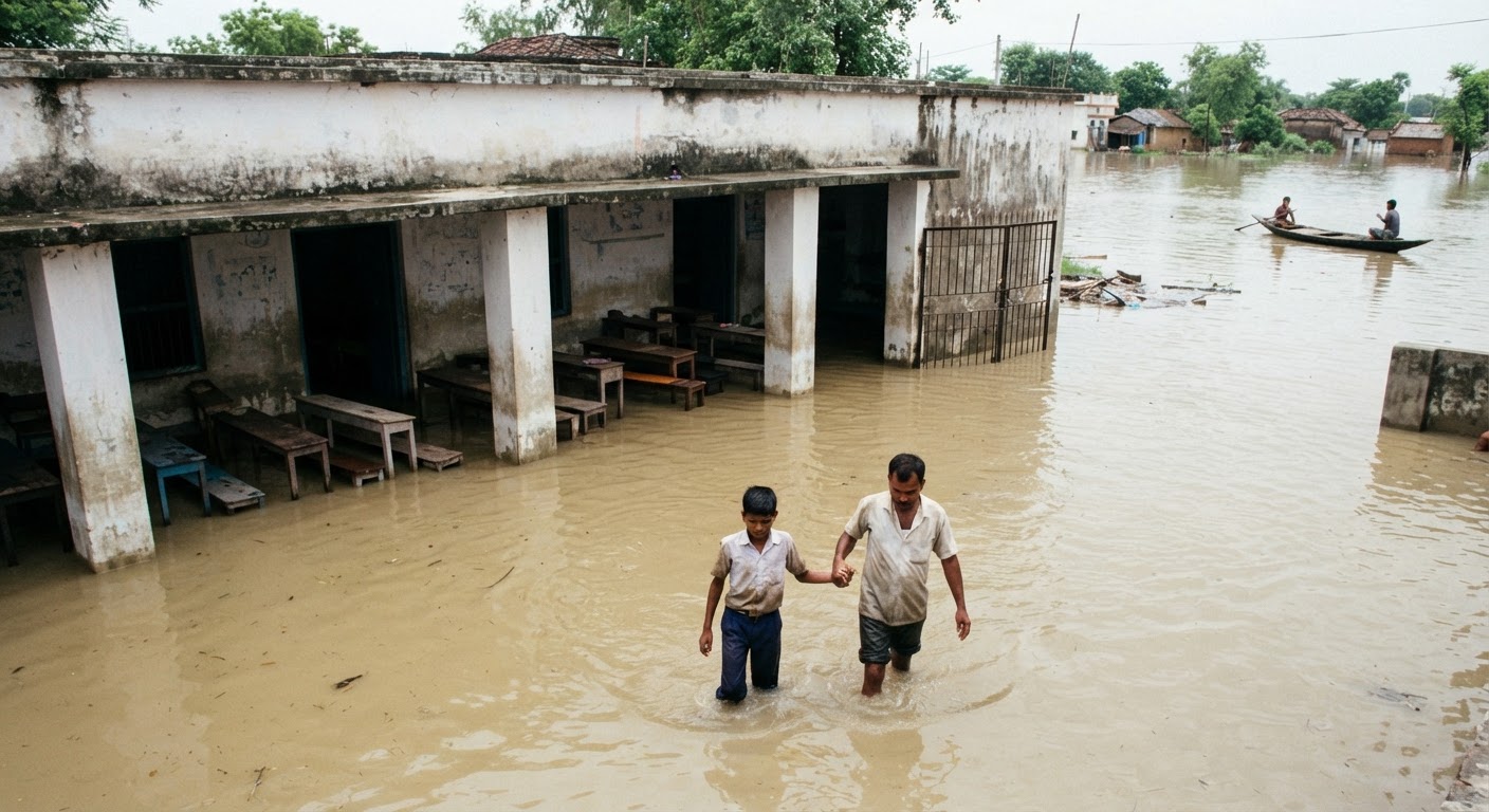 भागलपुर के सुलतानगंज में बाढ़ से बड़ी तबाही, 45 स्कूल बंद
