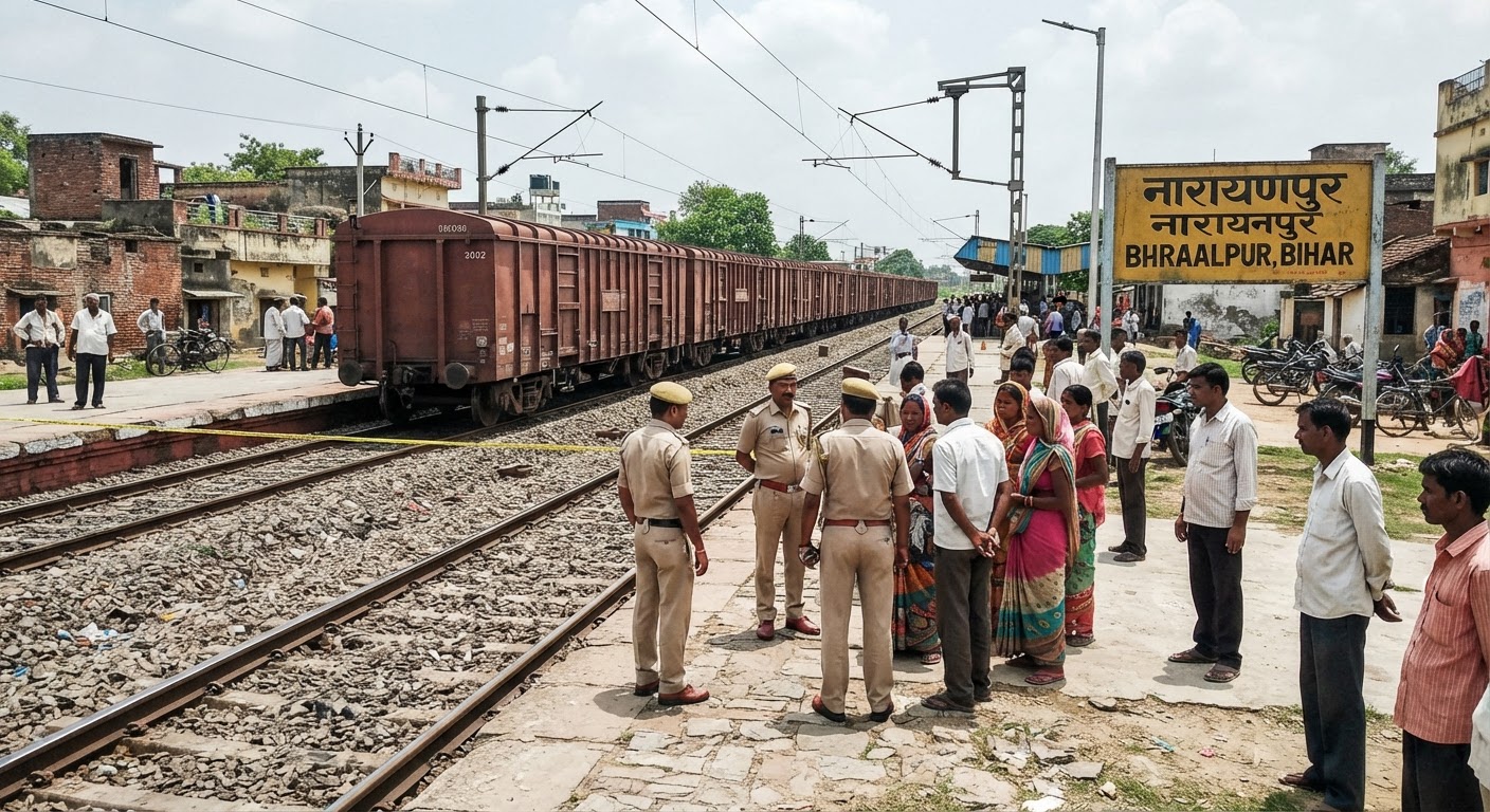 दर्दनाक हादसा: नारायणपुर रेलवे स्टेशन पर मालगाड़ी की चपेट में आने से 21 साल के युवक की मौत