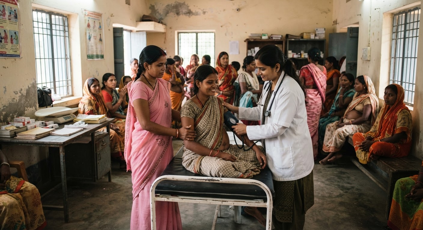 कुर्साकांटा में गर्भवती महिलाओं के लिए लगे विशेष स्वास्थ्य जांच शिविर