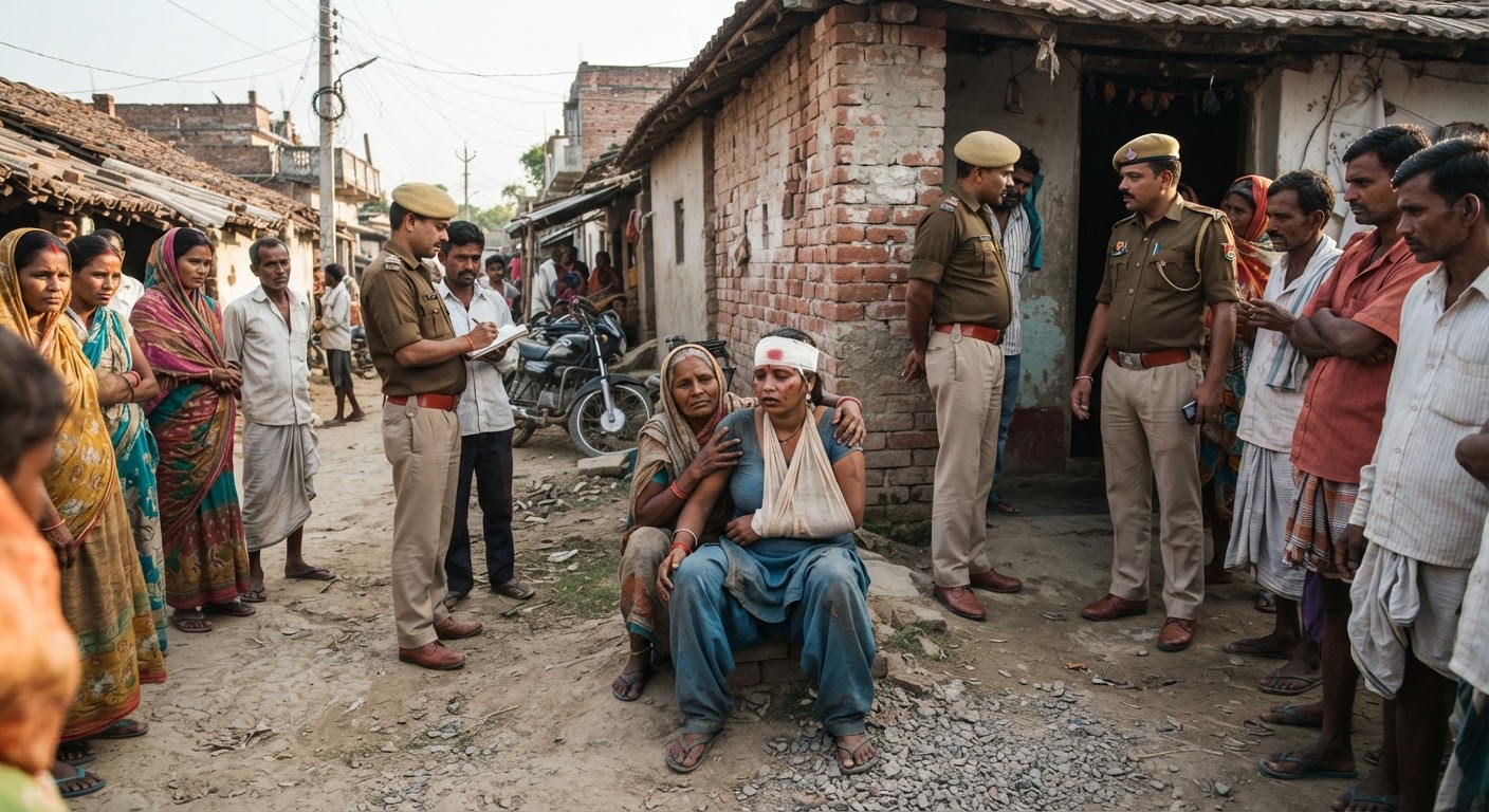 अरेरिया में खूनी संघर्ष, आपसी विवाद में महिला गंभीर रूप से घायल