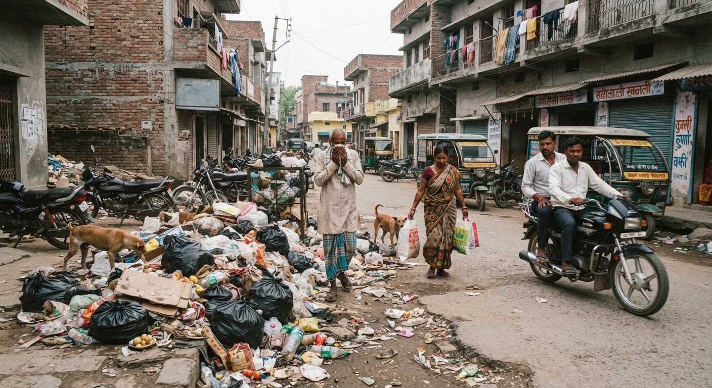 कहलगांव में तीन दिन से कचरा उठाव बंद, लोग हुए परेशान