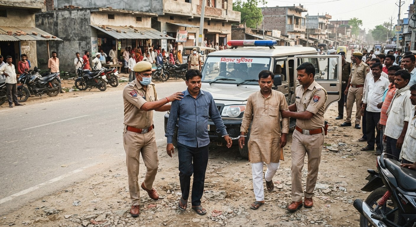 भागलपुर के बिहपुर में पुलिस की बड़ी कार्रवाई, दो वारंटी गिरफ्तार