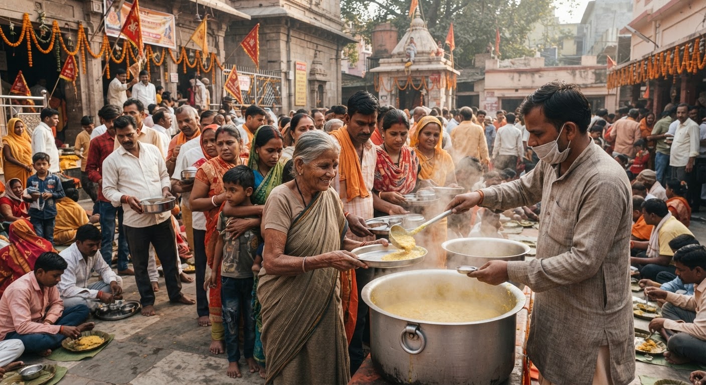 शानी देव मंदिर का 11वां स्थापना दिवस, देखिए कैसे बंटा महाप्रसाद