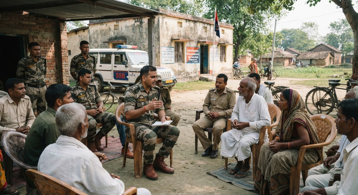 सुरक्षा और विकास के लिए एसएसबी ने किशनगंज के ग्रामीणों के साथ की खास बैठक