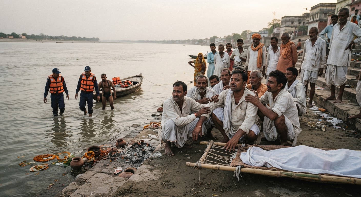 दर्दनाक हादसा: भागलपुर में अंतिम संस्कार के दौरान गंगा में डूबा 15 साल का किशोर