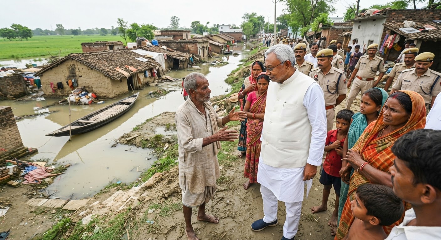 बिहार के मंत्री नीतीश मिश्रा पहुंचे भागलपुर, बाढ़ और विकास कार्यों की समीक्षा
