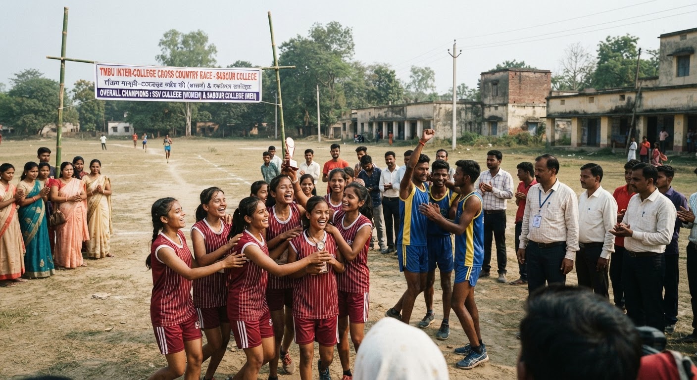 एसएसवी कॉलेज और सबौर कॉलेज ने टीएमबीयू क्रॉस कंट्री रेस में मारी बाजी