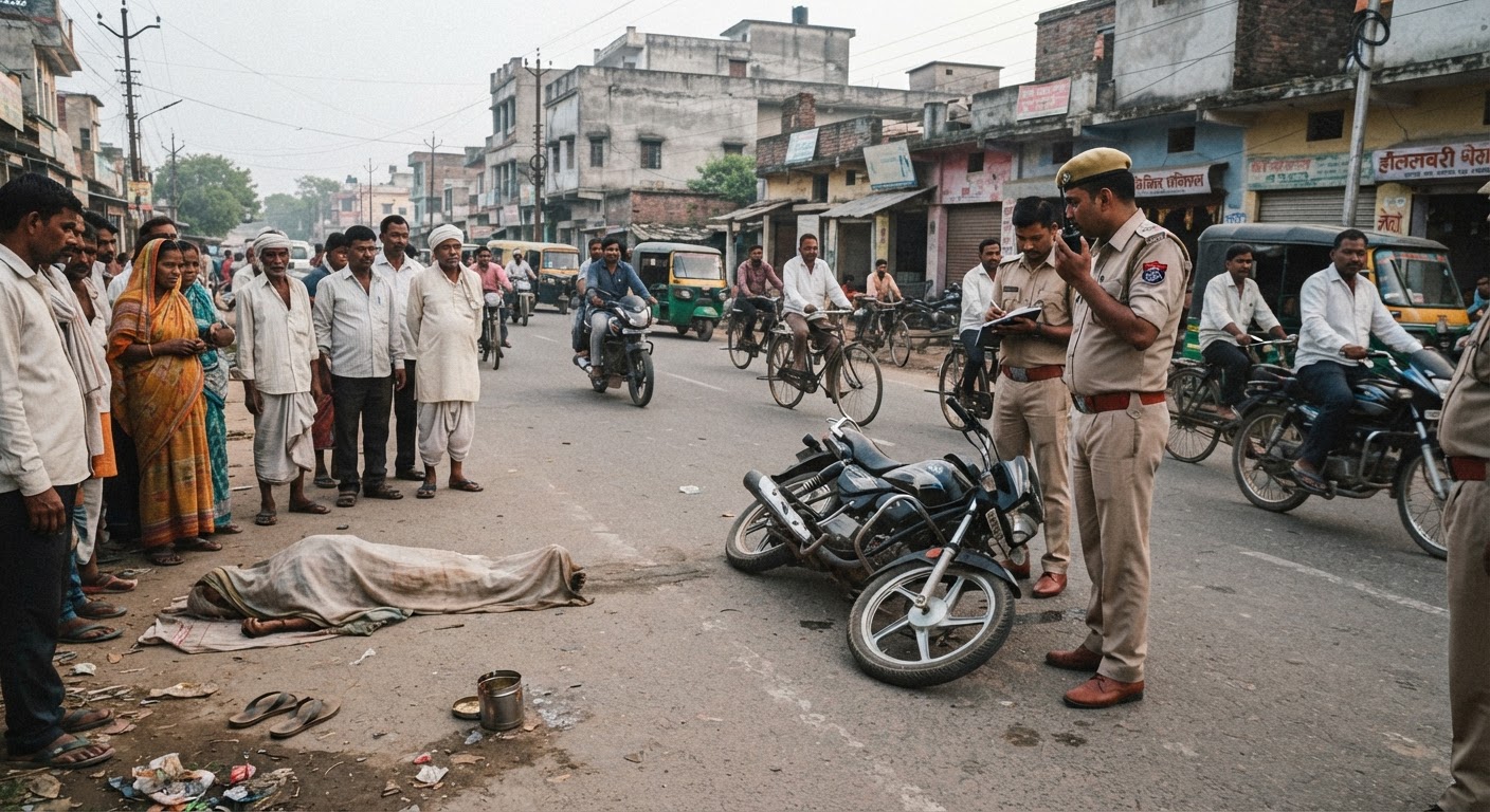 दर्दनाक हादसा! तेज रफ्तार बाइक ने महिला को कुचला