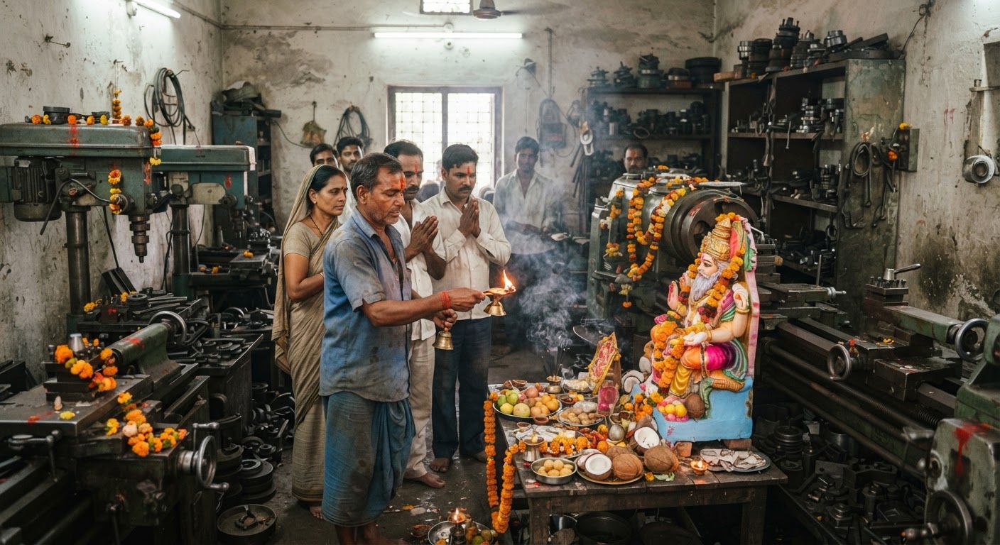 भागलपुर में श्रद्धा और उल्लास के साथ मनेरा विश्वकर्मा पूजा