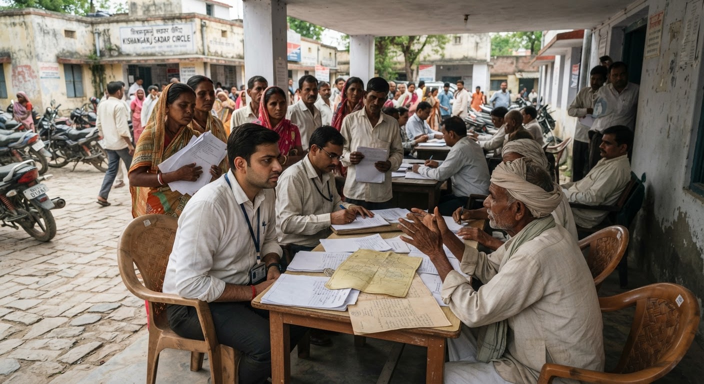 किशनगंज में जमीन विवाद सुलझाने के लिए लगा जनता दरबार