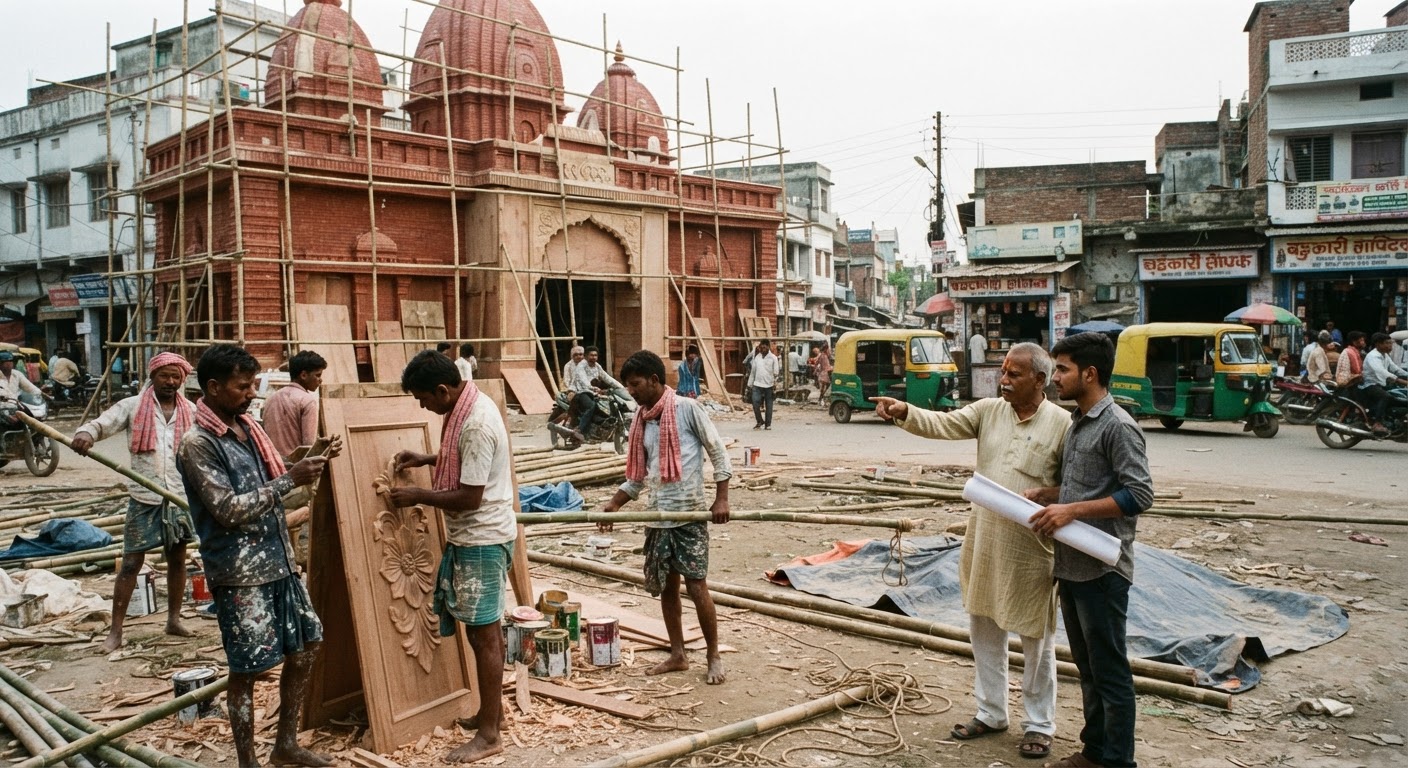 भागलपुर में सत्कार क्लब का अनोखा पंडाल, पटना जंक्शन के हनुमान मंदिर जैसा दिखेगा नजारा