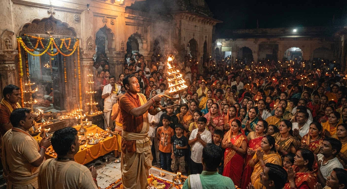 भागलपुर के ऐतिहासिक मिश्रापुर काली मंदिर में भव्य महाआरती
